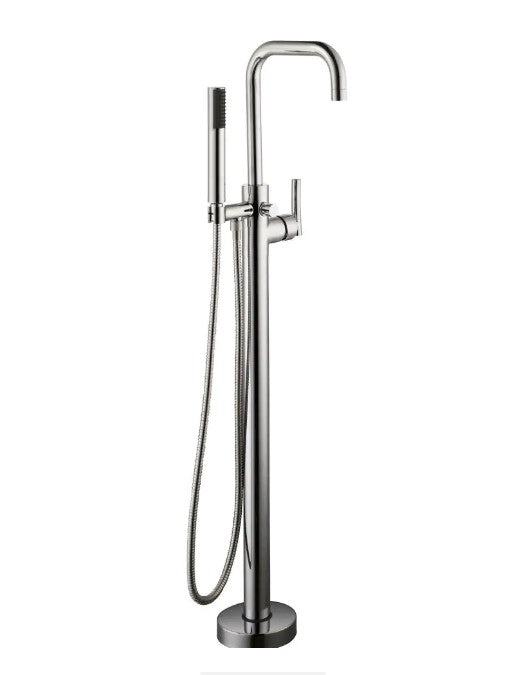 Kaylyn Floor Mounted Tub Filler Faucet and Handheld Shower