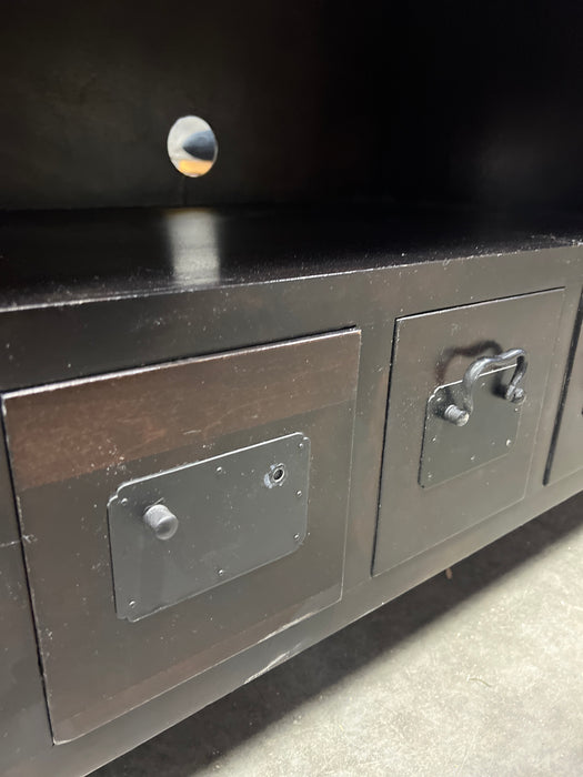 Dark Espresso Low Media Cabinet (as is missing handle) (used)