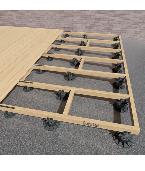 EUROTEC Deck Support / Adjustable pedestal ECO M adjustable height: 1-3/8 in. - 2-1/2 in. (20ea.) (new)