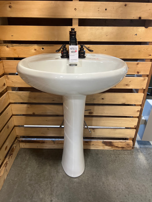 Stylish Glacier Bay Pedestal Sink for Modern Bathrooms (new)