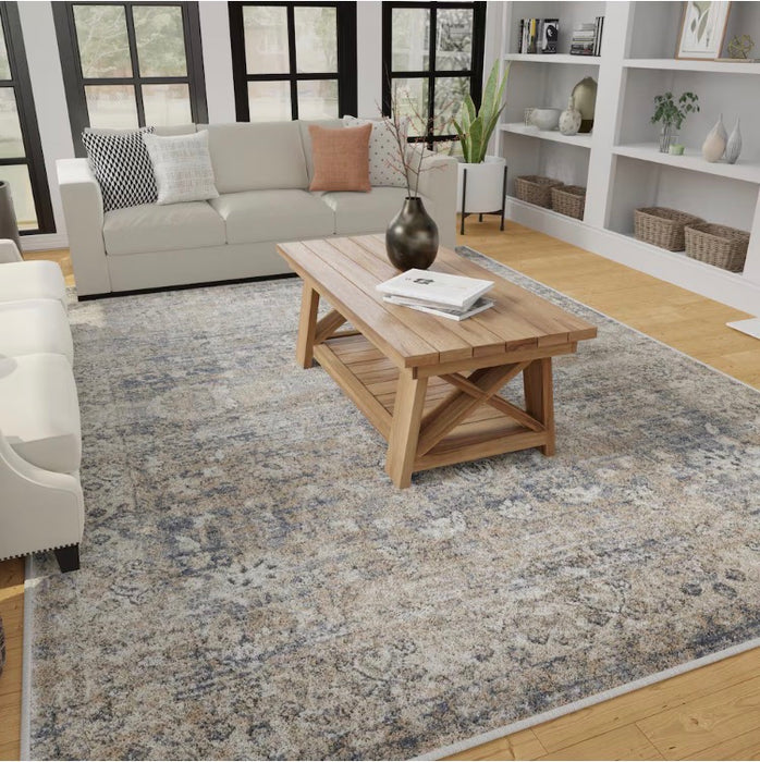 Natco Loomaknoti Kehleigh Alveranzi Blue 9 ft. 10 in x 12 ft. 10 in Oriental Polypropylene Area Rug (new)