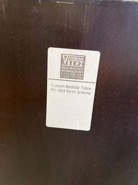 Vaughan Benz LA Modern Espresso Nightstand Gold Hardware (used)