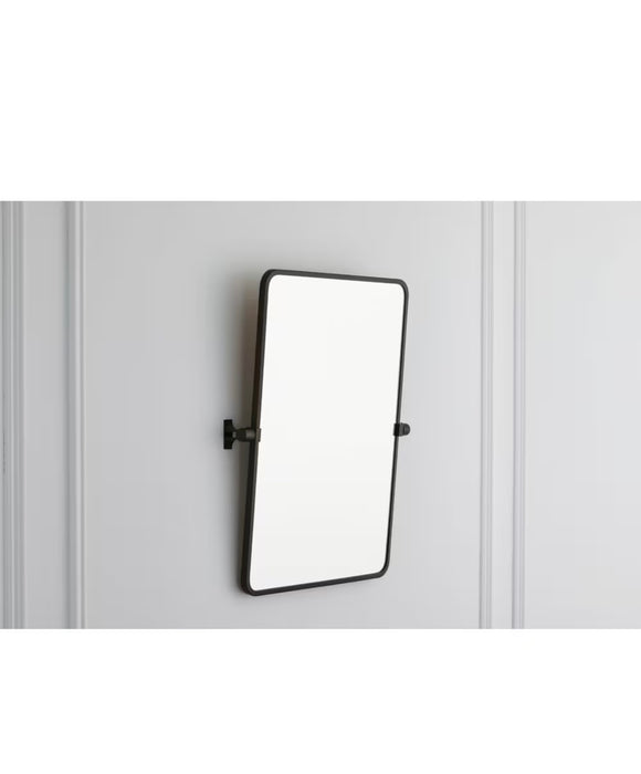 GlucksteinElements Westbury 21-inch W x 30-inch H Metal Matte Black Frame Pivot Mirror (new)