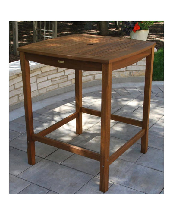 Outdoor Interiors Eucalyptus Square Bar Height Table  (new)
