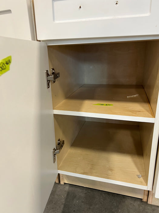 White Shaker Vanity Lower Cabinet