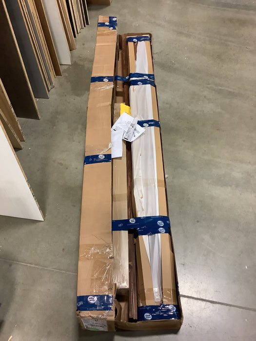 Calhome K Series 42 in. x 84 in. Walnut Stained Wood Sliding Barn Door with Hardware Kit (New)