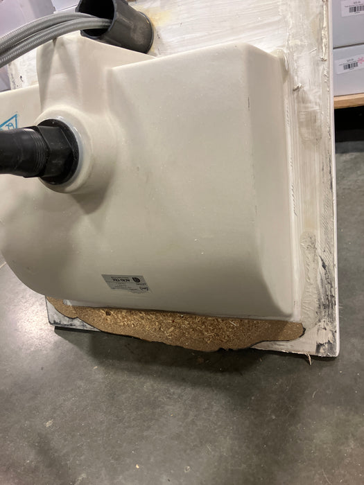 Acritec 16 3/8 x 16 3/8 Ceramic Square Drop-in Sink Basin with KES Single Hole Handle (Used)