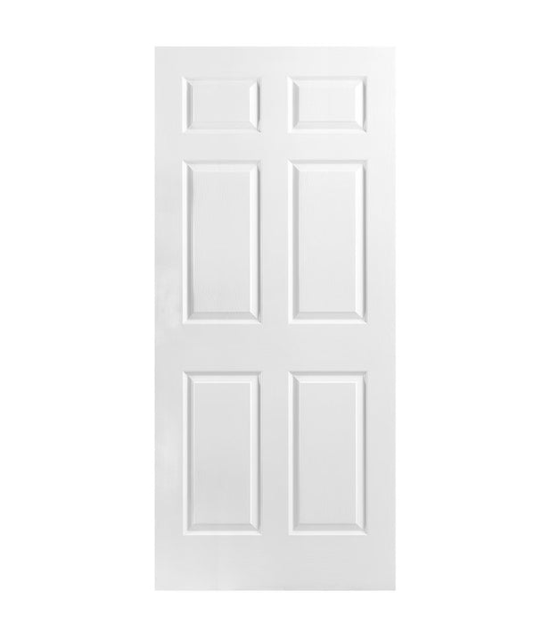 Masonite 36-inch x 80-inch Primed 6 Panel Hollow Core Textured Interior Door Slab