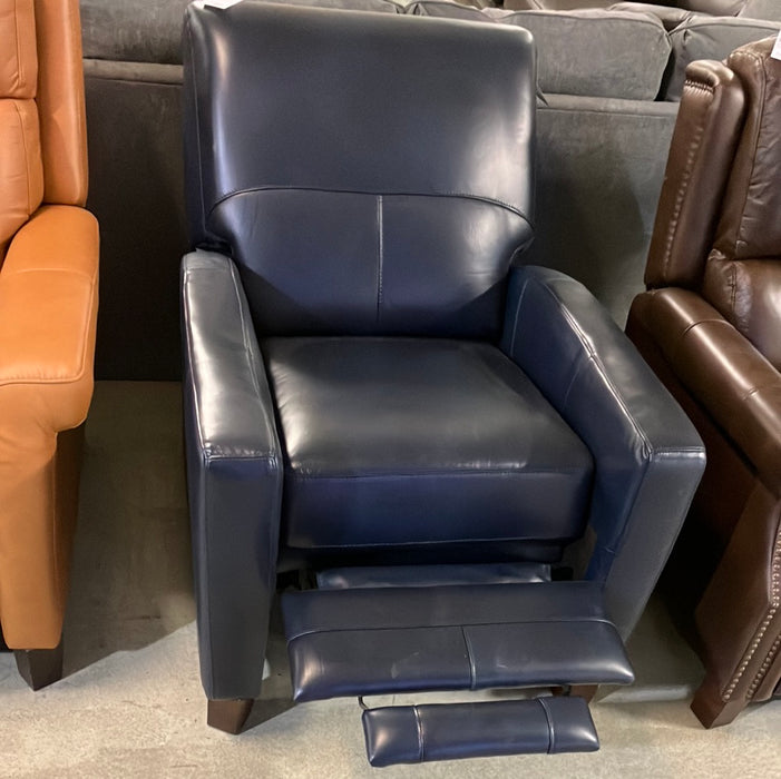 Blue Leather Recliner