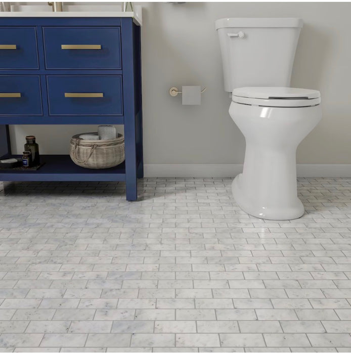 Anatolia 2-inch x 4-inch Bianco Polished Brick Mosaic Tile (New)