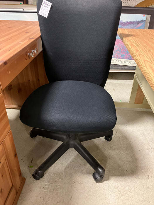 Black Office Chairs on Wheels (Used)