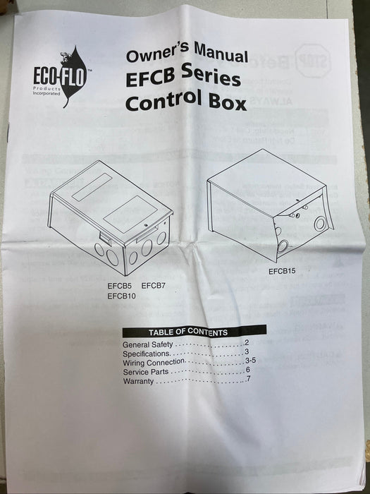 ECOFLO Control Box for 4 Inch Sub Well Pmp, 1HP, 3W (New)