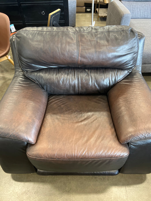 Wide Leather Armchair