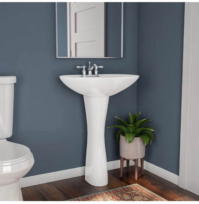 Pedestal Sink and Leg in White (new)