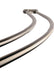 Curved metal rod on a white background