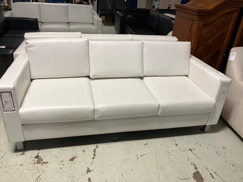 White leather couch *as is* (used)