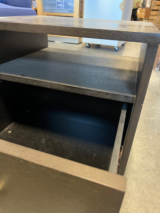 Midcentury Low Profile Espresso Nightstand (used)