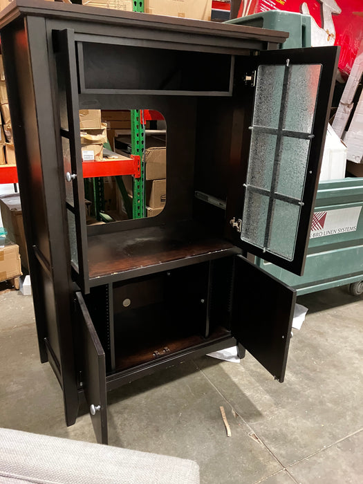 Tall Tv Cabinet With Sliding glass doors (Used)