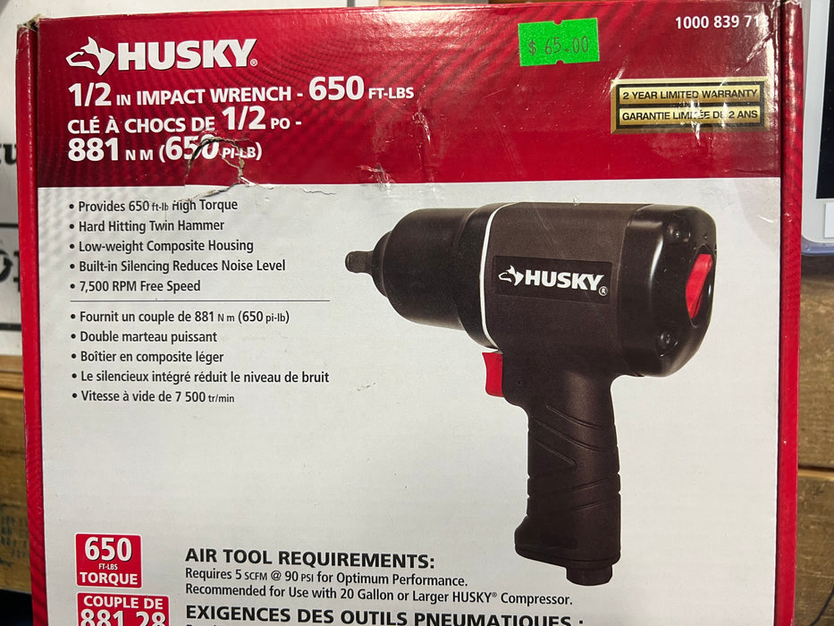 Husky 1/2-inch 650 ft-lbs. Air Impact Wrench