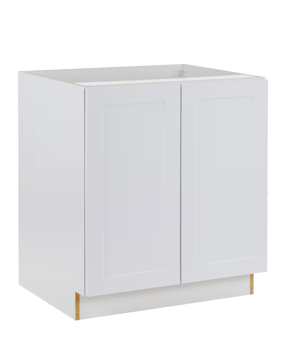 Edson 30-inch W x 34.5-inch H x 24.4-inch D Shaker-Style Assembled Kitchen Base Cabinet in White (new)