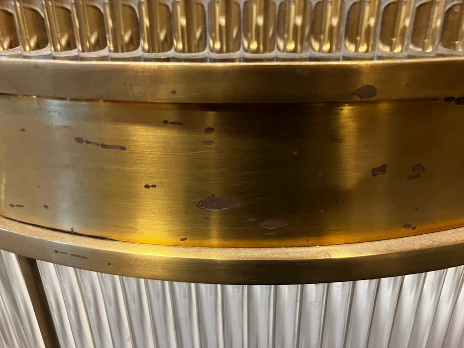 Allen Large Natural Brass Chandelier (Used)