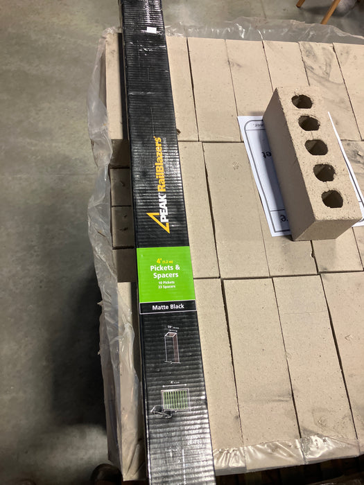 Peak RailBlazers Aluminum Deck Railing - Pickets and Spacers - 4 ft. Matte Black