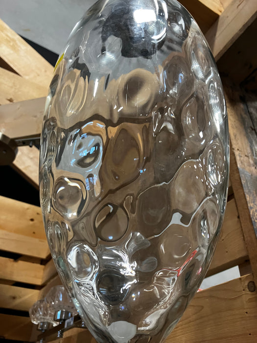 Light Pendant With a Clear Water Glass Shade