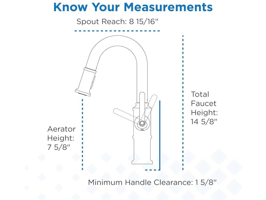 Gerber D150537BS 1H Kinzie Prep Faucet, Satin Black  (new)