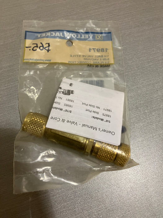 Yellow Jacket 1/4 Ball Valve style 3-n-1 Valve