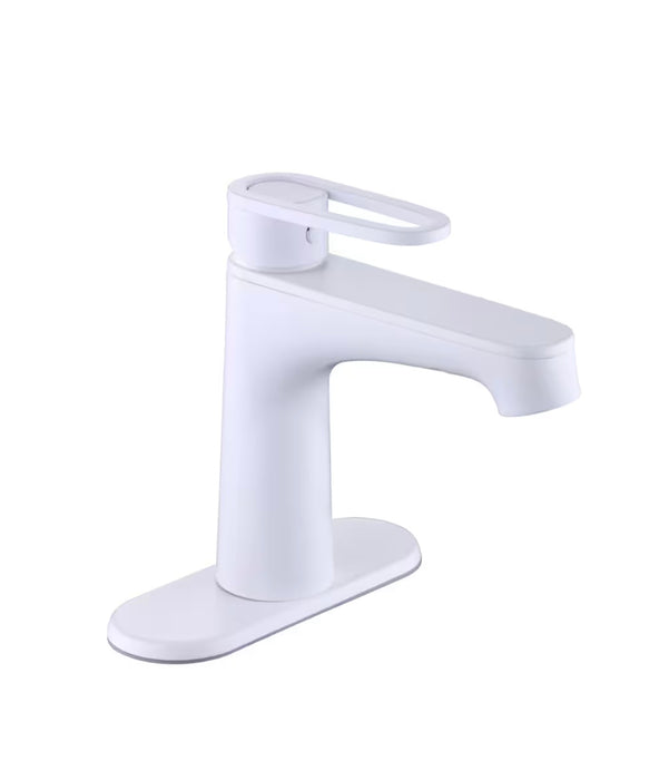 Glacier Bay Kendrick Single Hole Single-Handle Bathroom Faucet in Matte White (new)