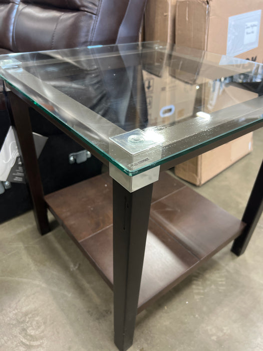 Glass Top End Table