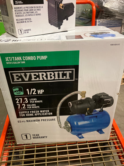 Everbilt 1/2 HP Jet/Tank Combo Pump (new)