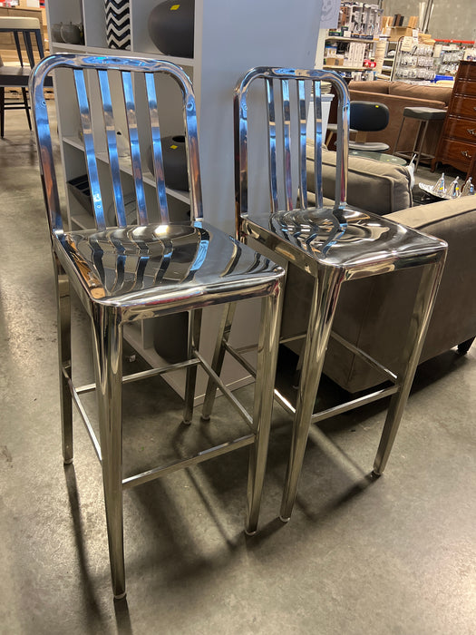 Chrome Bar Stool Pair (used)