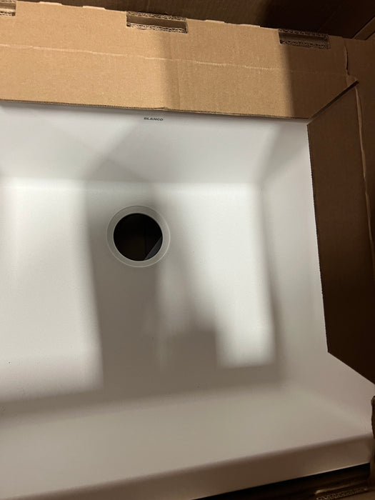 Blanco LIVEN SILGRANIT 25" Single Bowl Drop-In/Undermount Kitchen Sink - White (new)