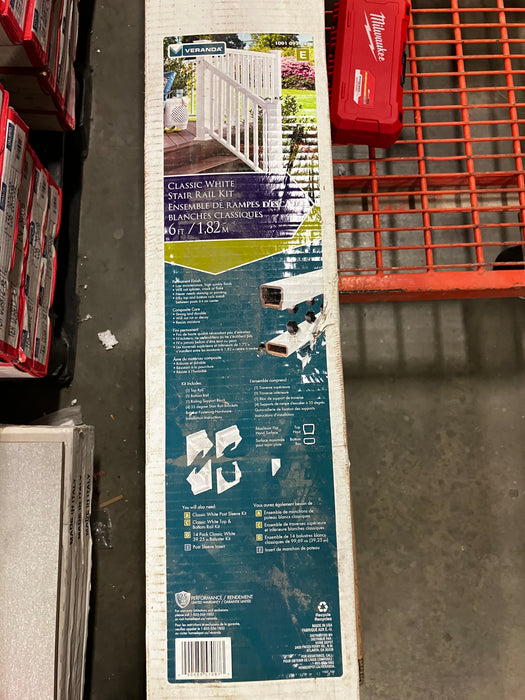 Veranda 6 ft. Classic Stair Rail Kit - White (New)