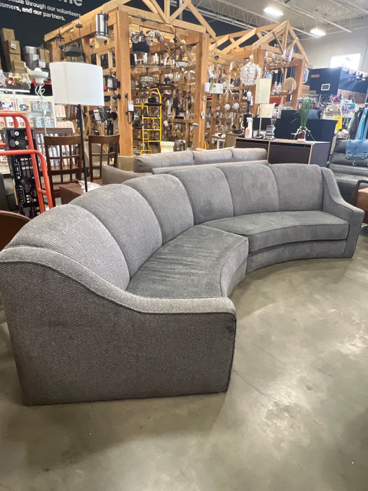 Large Grey Round Sofa