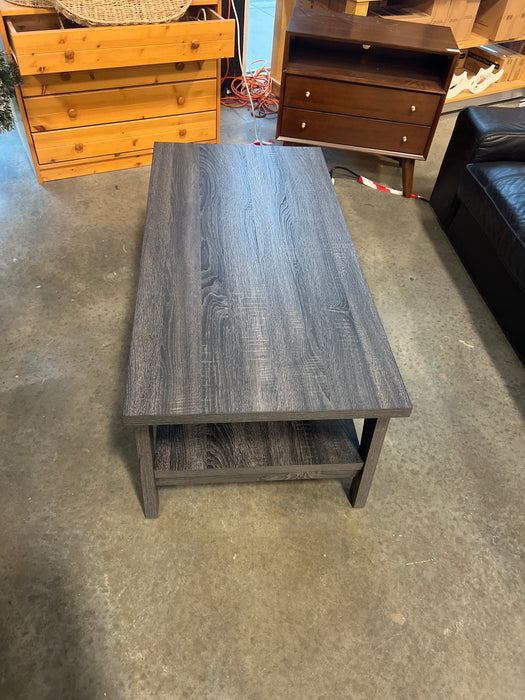 Corliving Hollywood Modern Dark Grey Coffee Table with Shelf (new)