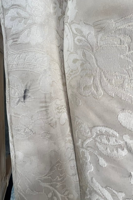 Cream Floral Patterned Loveseat (used)