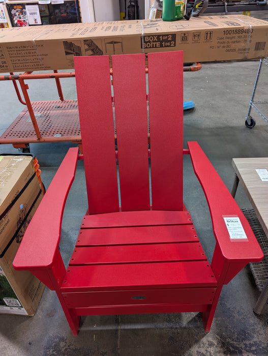 Leisure Line Recycled Plastic Modern Muskoka Chair in Red