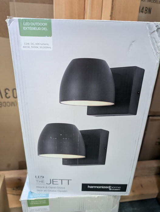 Canarm JETT LED Black Outdoor Wall Sconce Twin Pack