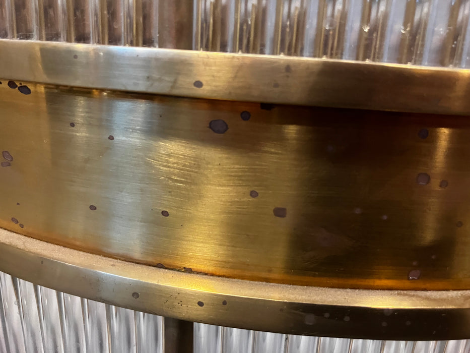 Allen Large Natural Brass Chandelier (Used)