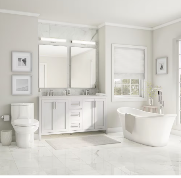 Ove Decors Riley 60" Freestanding Tub in White (new)