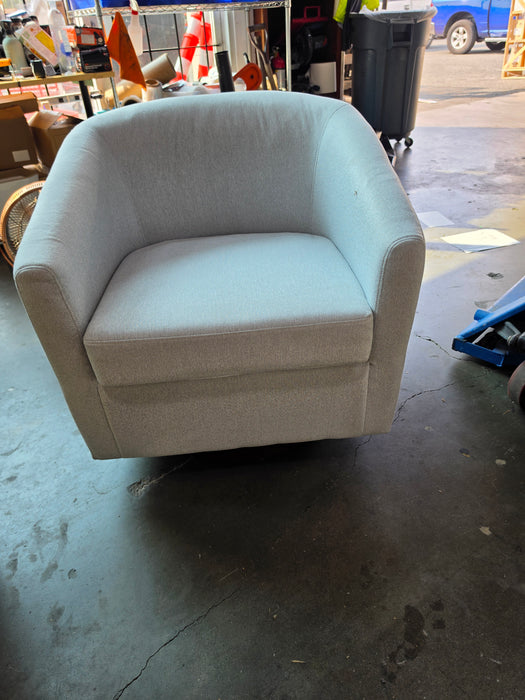 28.8" Wide Swivel One-Piece Accent Chair - Body Fabric Silver Linen - ACH0052-