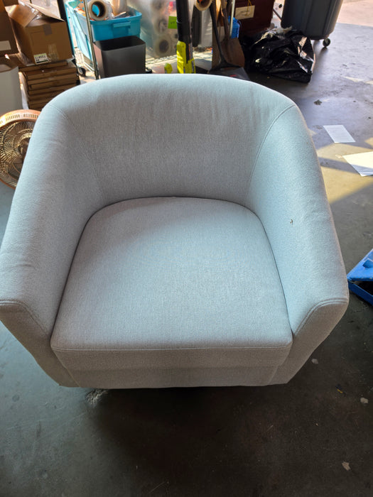 28.8" Wide Swivel One-Piece Accent Chair - Body Fabric Silver Linen - ACH0052-