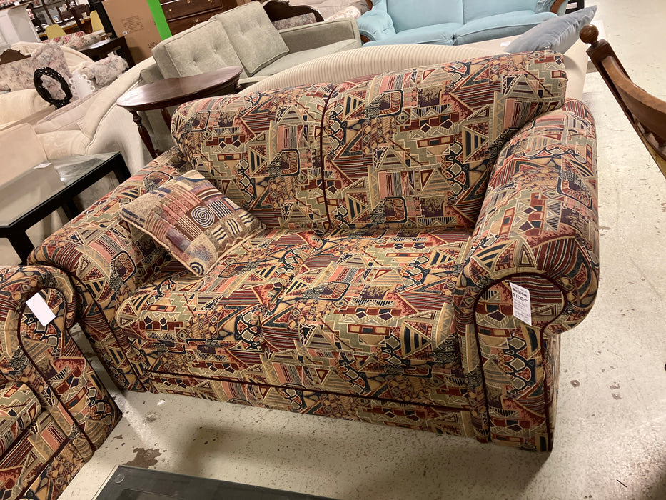 Geometric pattern Loveseat (used)