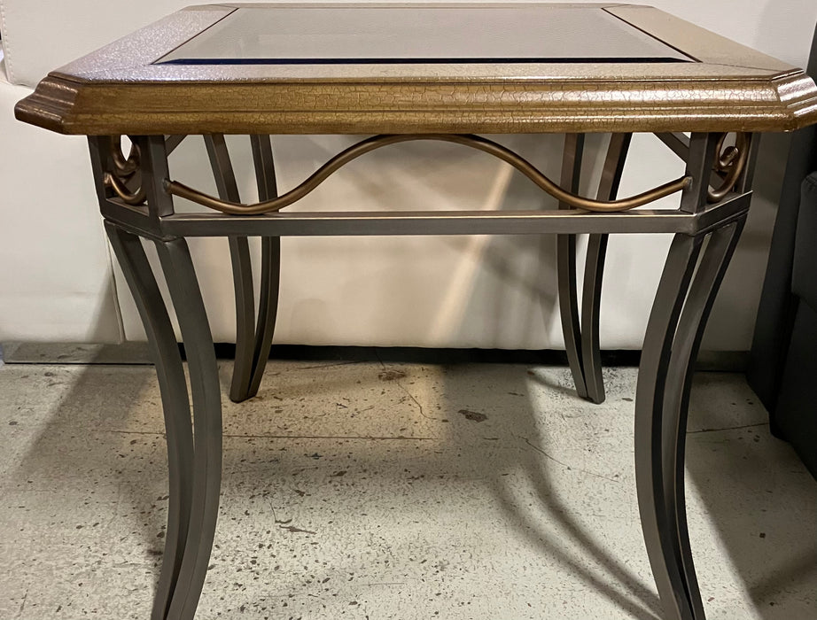 Glass-top End Table