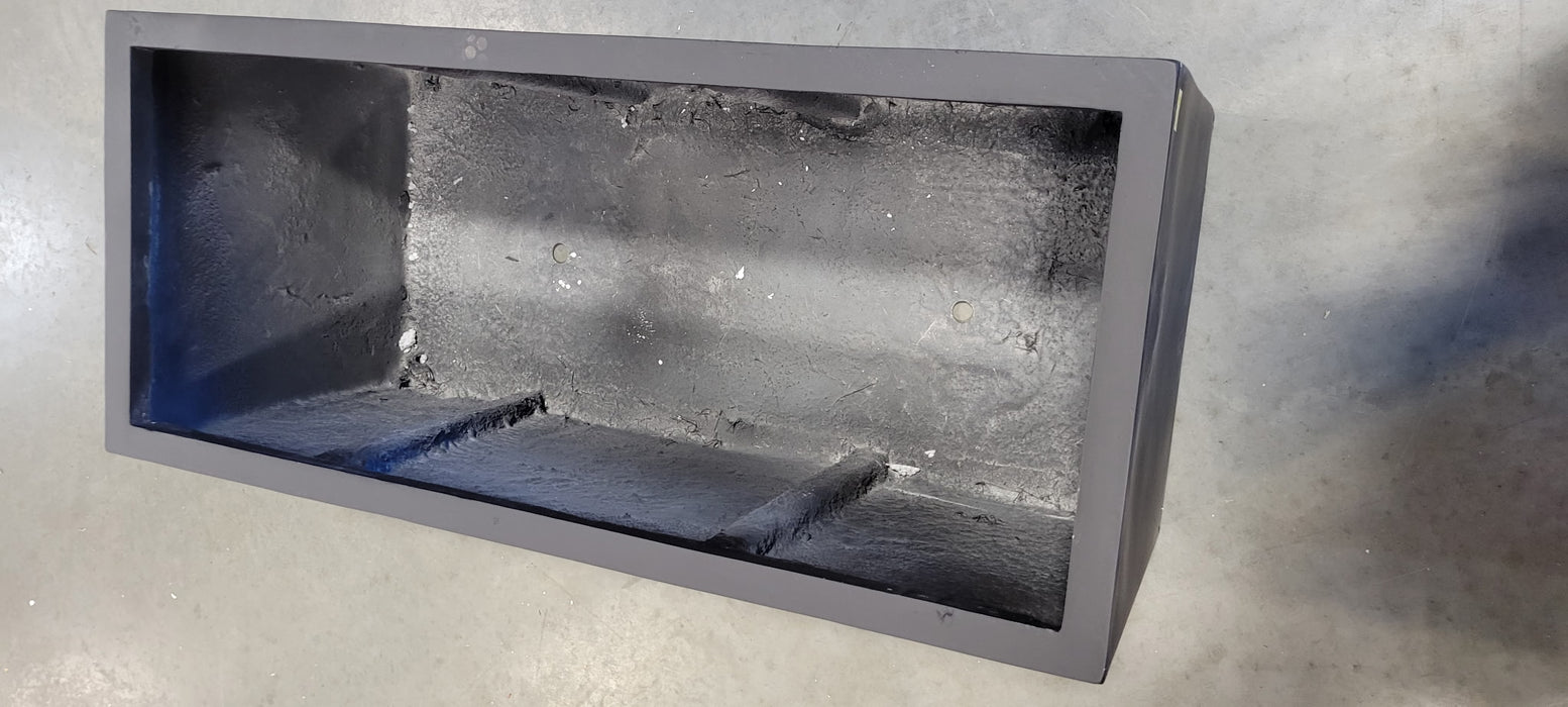 Black Rectangular Modern Fiber Glass Planters (new)