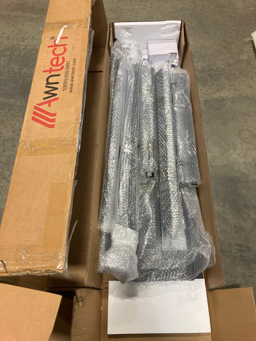 Awntech 3 ft. Houstonian Metal Standing Seam Awning (44 in W x 24 in. H x 24 in. D) Black (New)