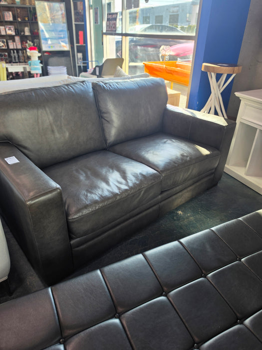 Grey Leather Sofa (new)