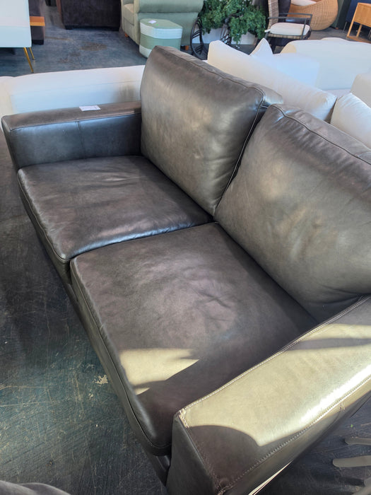 Grey Leather Sofa (new)